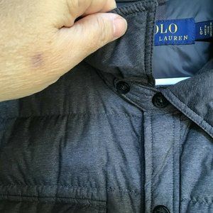 Polo Ralph Lauren Mens Gray Puffer Jacket Size L